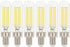 5334020 5 (60 T6 Dimmable Bulb, 6 Pack Westinghouse Lighting Watt Watt Equivalent) Clear Filament LED Light Candelabra