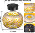 2 Pack 2 Solar Lanterns Outdoor Waterproof: White Gold Hollow Out Metal Solar Lights - Lighting Colors Outside Patio