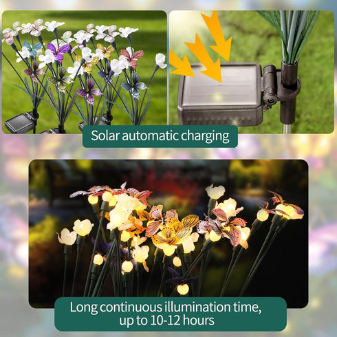 Solar Garden Lights - Solar Lights Outdoor Garden, Garden Lights Solar Powered, Decor for Garden, Yard, Patio, Pathway,