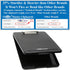 Think2Master Black Plastic Storage Clipboard. | 25% Heavier & 25% Sturdier| Heavy Duty and Won’t Flex or Bend Like Other Brands (Compare The Weight). Storage Compartment Holds 150 Letter Sized Paper. by THINK2MASTER