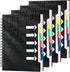 CAGIE 5 Subject Spiral Notebooks Set of 4, 240 Pages A5 Small Notebook with Dividers for School