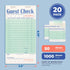 20 Pack (1000 FMP Brands Guest Check Books for Servers, Server Note Pads, Sheets), Green with Guest Receipt, Guest