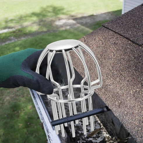 PATIKIL Gutter Guard 2 Inch, 304 Stainless Steel Down Pipe Filter, Round Downspout Protector for Blockage Leaves Debris