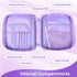 Waterproof Thick Bible Cover Case for Women, Large 11x9x3inch Purple Floral Cover with Strap Pockets