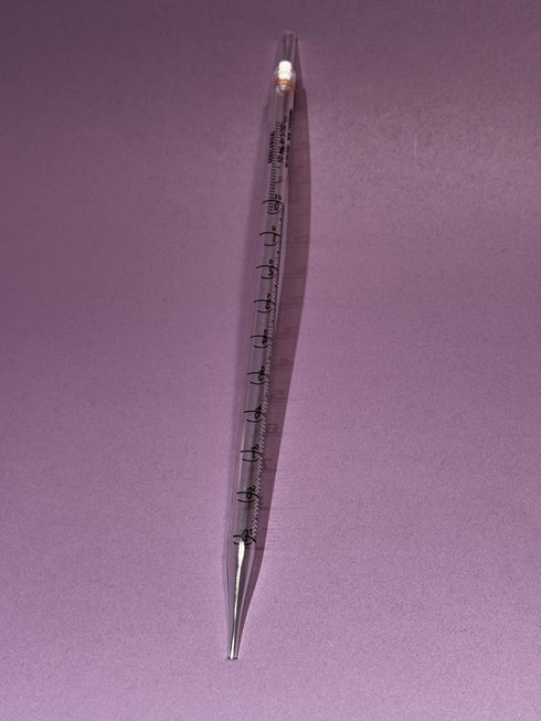 Generic 10 mL Pack 50 Serological Pipettes, Graduated, Drawn Tip, Orange Color Ring, Individually Wrapped,