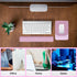 MOSISO Wrist Rest Support for Mouse Pad & Keyboard Set, Ergonomic Non-Slip Base, Pain Relief, Mauve Pink