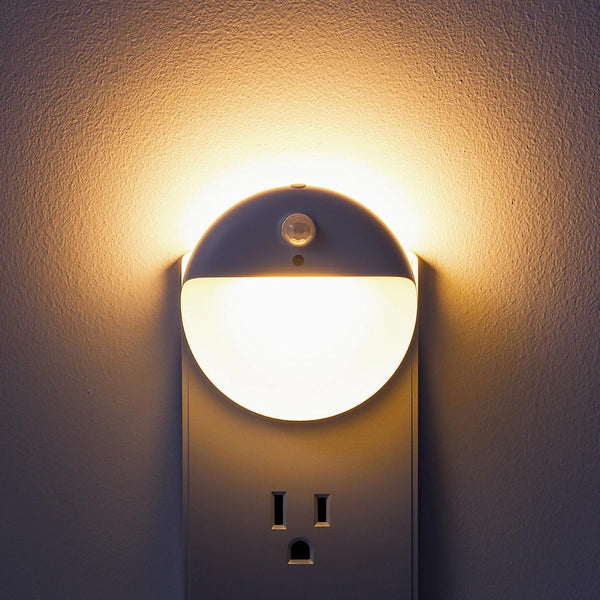 YUNLEX 2 Pack Plug in Night Light with Motion Sensor and Dusk to