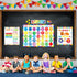 Tenare Calendar Bulletin Board Set, Seasons Weather Chart Display with Stickers for School Classroom Bedroom Decoration