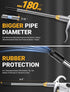 Heavy Duty Air Blow Gun with Bigger Pipe & Extended Nozzle for Compressor, Pneumatic Cleaning Tool
