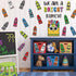 Set 47Pcs JarThenaAMCS Back to School Crayon Bulletin Board Colorful Crayon Shape Paper Cutouts with Glue Points We are