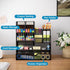 Marbrasse Mesh Pen Holder for Desk, Desk Organizer with Drawer, Multi-Functional Pencil Organizer, Desk Organizers and Accessories for Office Art Supplies (Black) by Marbrasse