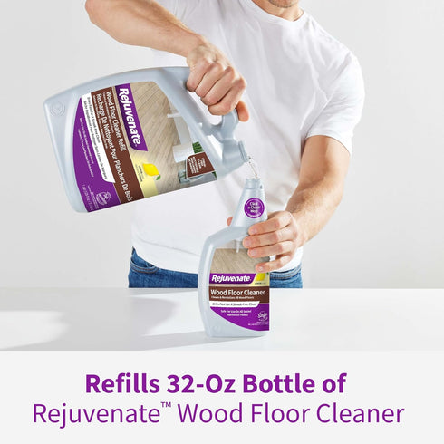 1 Rejuvenate Wood Floor Cleaner Refill, Gallon, Cleans and Protects All Sealed Hardwood Floors and Dries Fast for a