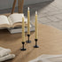 GenSwin Set of 3 Flameless Taper Candles, Real Wax LED Flickering Candlesticks with Remote Timer for Wedding, Party,