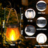 2 Pack Gen2 2 iBaycon Solar Lanterns Lights, Ultra-Real Flame Garden Lights with Dual Charging USB & Solar, Modes