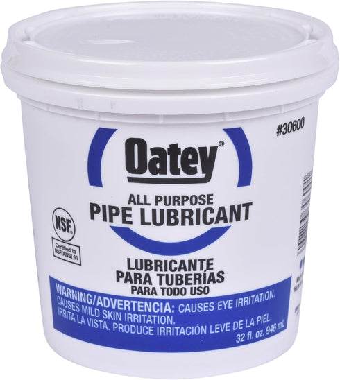 Oatey, 32 oz, Amber, 30600 Lubricant, for Rubber Gaskets, 32-Ounce, 32 Ounce