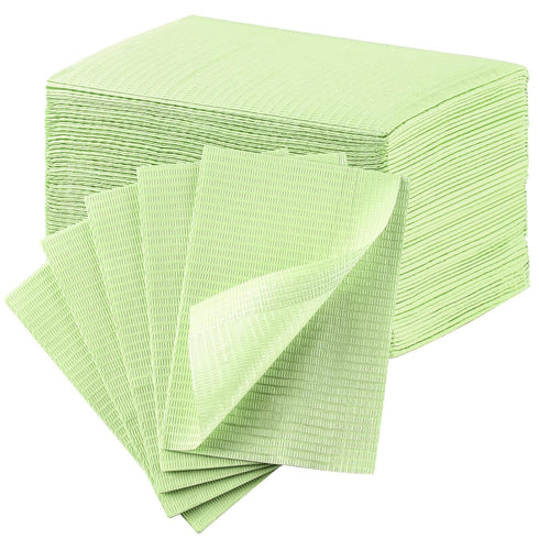 JMU 50 Pieces Dental Bibs, Disposable Dental Bibs 3-Ply Waterproof Patient Bibs