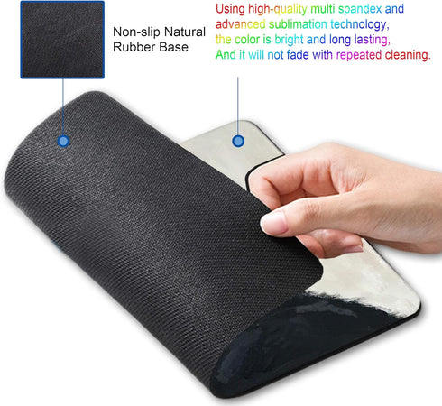 Mouse Pad with Design, Gorilla Oil Painting Graffiti, Funny Non-Slip Computer Mousepad for Home Office