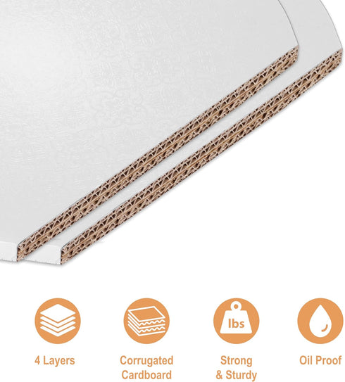 10 Inch (12 Pack) 1/2" 0.5" Seamless BOARDS+ Cake Drums | Thick CakeBoard Rounds + Prop Up Tool Included | Sturdy