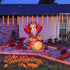 2 Pack 33ft 100 8 QITONG Orange Solar Rope Lights, Each LED String Lights Outdoor, Fairy Lights in Clear Thin Tube