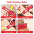 DRAXZOR 3PCS Set, Inch (6", 8", 12") Woodworking Ruler Precision Pocket Ruler with Adjustable Slide Stop, Aluminum