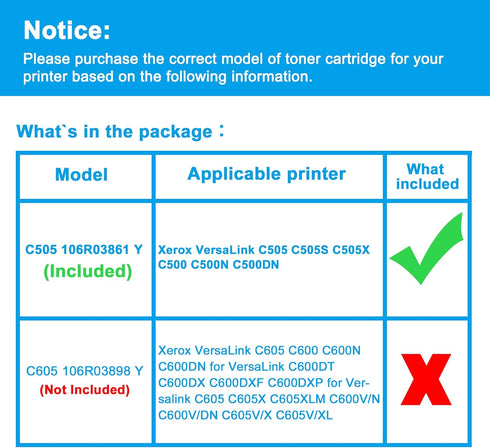 LCL Remanufactured Toner Cartridge Replacement for Xerox VersaLink C505 C500 C500N 106R03861 (1-Pack Yellow)