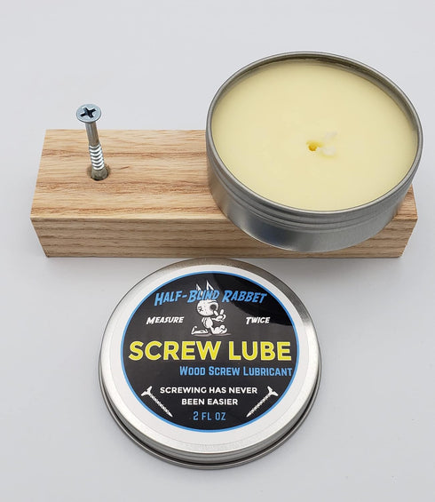 Half-Blind Rabbet 2 Screw Lube Ounce Wood Screw Lubricant Made in The USA Veteran Owned