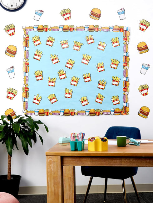 Eureka Fast Food Beef Up Your Writing Classroom Bulletin Board Set, 37 Pieces for Teachers