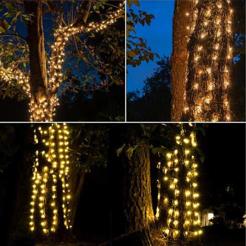 2 Pack 13ft 50 120V Vigdur Clear Outdoor String Lights on White Wire Cord, UL Approved for Indoor/Outdoors Use