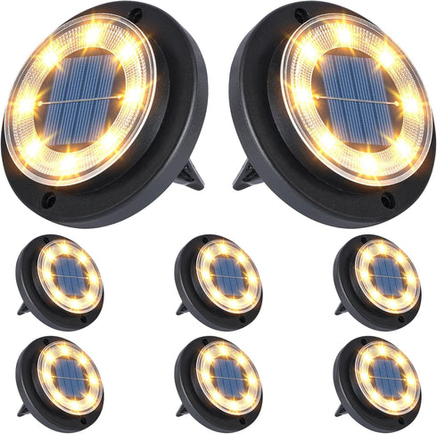 Flacchi Solar Lights Outdoor Waterproof - 2-in-1 Solar Powered Ground Lights Outdoor