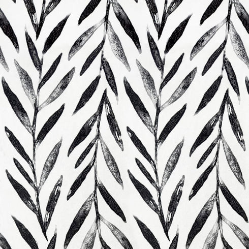 Wudnaye Black and White Peel and Stick Wallpaper: Leaf Contact Paper 17.7 inch × 118.1 inch, Self-Adhesive Decorative