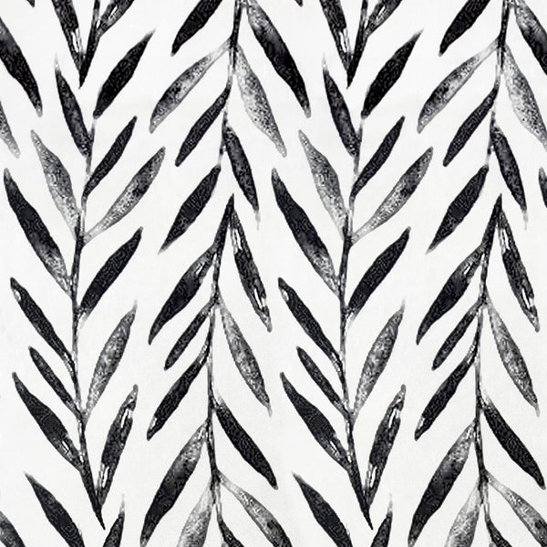 Wudnaye Black and White Peel and Stick Wallpaper: Leaf Contact Paper 17.7 inch × 118.1 inch, Self-Adhesive Decorative