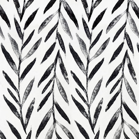 Wudnaye Black and White Peel and Stick Wallpaper, Leaf Contact Paper 17.7 inch × 78.7 inch, Self Adhesive Decorative
