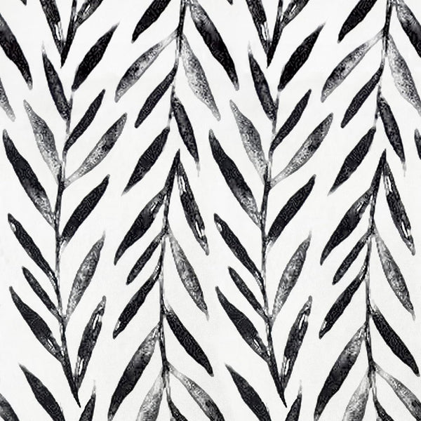 Wudnaye Black and White Peel and Stick Wallpaper, Leaf Contact Paper 17.7 inch × 78.7 inch, Self Adhesive Decorative