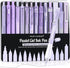 Four Candies 14Pack Pastel Gel Ink Pen Set, Cute 0.5mm Fine Point Pens, 12 Pack Black Ink with 2 Highlighters