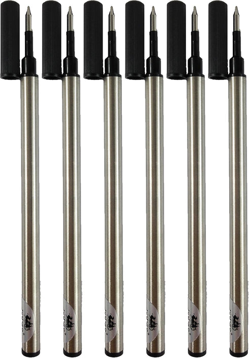 Gullor Refills Set of 10 PCS, Black Ink, 0.5mm, Fit Jinhao Rollerball Pen