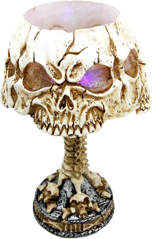 Color Changing LED Table Lamp - Day of The Dead Skull Faces Mini Figurine