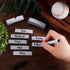 Deekin 60 Pack Magnetic Name Lineup Board Tabs, 2.36 x 0.51 Inches, White Magnetic Dry Erase Labels for Home Office