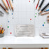 Junfamilee 3.7''x2.4'' 26 White Stainless Steel Erasing Shield Apertures Letter Craft Drawing Drafting Tool Convenient