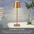 15-Inch 3 Dimming, 48 Elements Rechargeable LED Table Lamp - Metal Construction with Touch Control, Light Colors