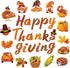 Happy Thanksgiving Classroom Bulletin Board Cutout, Fall Pumpkin Gnome Turkey Decorations for Autumn Harvest School
