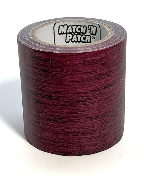 MATCH 'N PATCH Realistic Wood Grain Repair Tape - Dark Cherry, 2.25 inch x 15 feet, Durable Multi-Use Adhesive Tape for