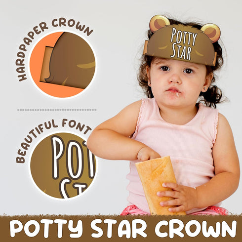 N&G NEW GENERATION LLC 35 Potty Training Chart for Toddlers Boys and Girls, Safari Potty Training Sticker Chart