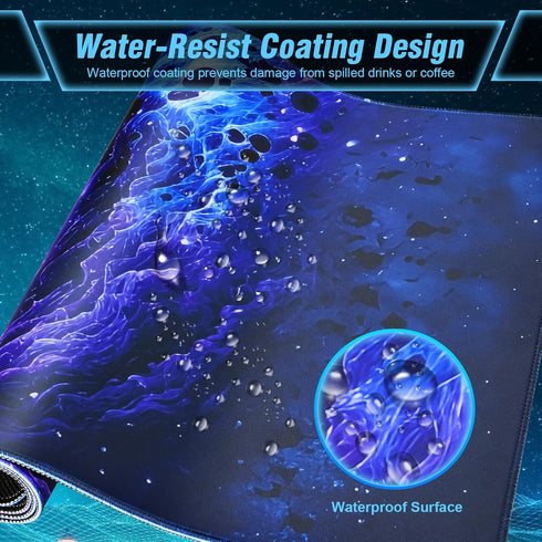 Mysterious Black Hole Gaming Mouse Pad, Cool Technology Style, Superior Smooth Fabric & Non-Slip Base, 31.5 x 11.8in XXL
