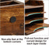 YMYNY Desktop File Organizer with Handle, Document Mail Tray Sorter, 5 Tiers Paper Holder for School Home Office,