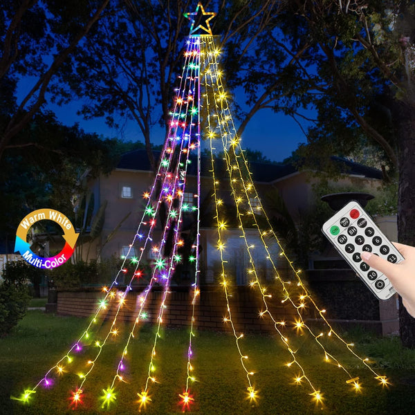 Christmas Decorations Light Outdoor, Color Changing Christmas Lights 11 Lighting Modes with