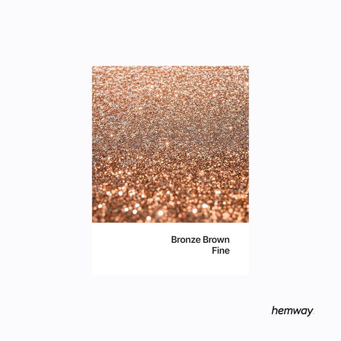Hemway Glitter Paint Additive Crystals for Acrylic Emulsion Paint, 100g / 3.5oz - Fine Bronze Brown