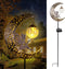 Solar Garden Lights Outdoor Decor,Moon Fairy Crackle Glass Lights,Waterproof Warm White LED