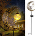 Solar Garden Lights Outdoor Decor,Moon Fairy Crackle Glass Lights,Waterproof Warm White LED