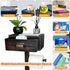 TEGUEPS Freestanding Bathroom Toilet Paper Holder Stand with Shelf, Bamboo Toilet Paper Roll Holder with Wet Wipes