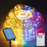 ICRGB Solar Rope Lights Outdoor, 66Ft 200LED 1800mAh Christmas String Lights with